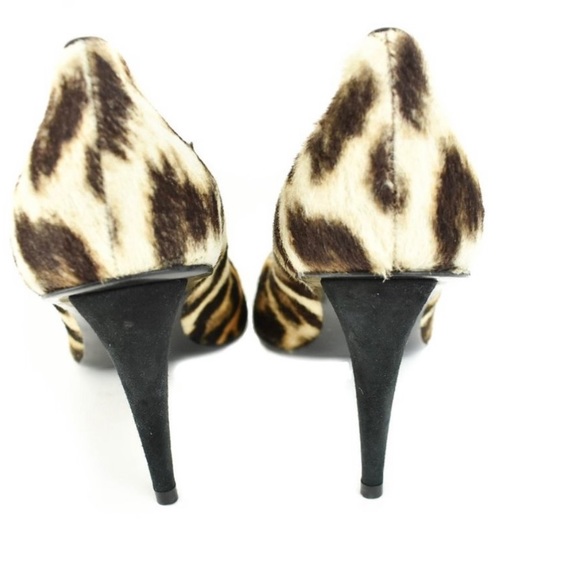 Giuseppe Zanotti beige leopard /Blue leather heels size 40 fits 8.5/9 - Picture 3 of 8